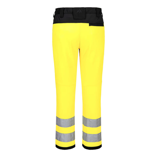 CD857 - Pantalon stretch HV éco-conçu WX2, Jaune/Noir, vue de dos