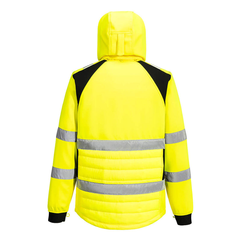 Chargez l'image dans la visionneuse de la galerie, CD863 - Veste hybrid baffle WX2 Eco-conçu HV, Jaune/Noir, vue de dos # Couleur_Jaune/Noir
