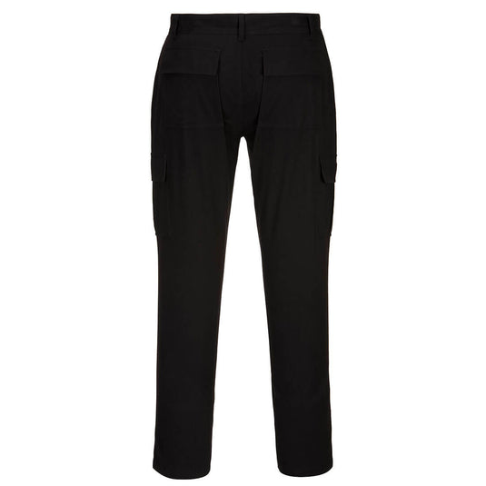 CR40 - Pantalon Combat avec partie frontale résistant aux coupures, Noir, vue de dos 