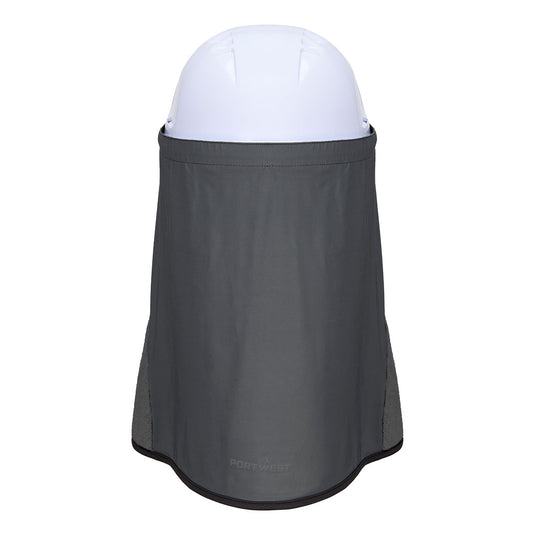 CV26 - Saharienne rafraîchissante pour casque, Gris Ardoise, vue de dos 