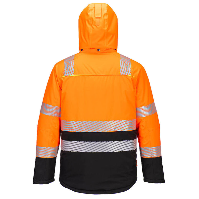Chargez l'image dans la visionneuse de la galerie, DX430 - Parka DX4 HV Classe 2, Orange/Noir, vue de dos # Couleur_Orange/Noir
