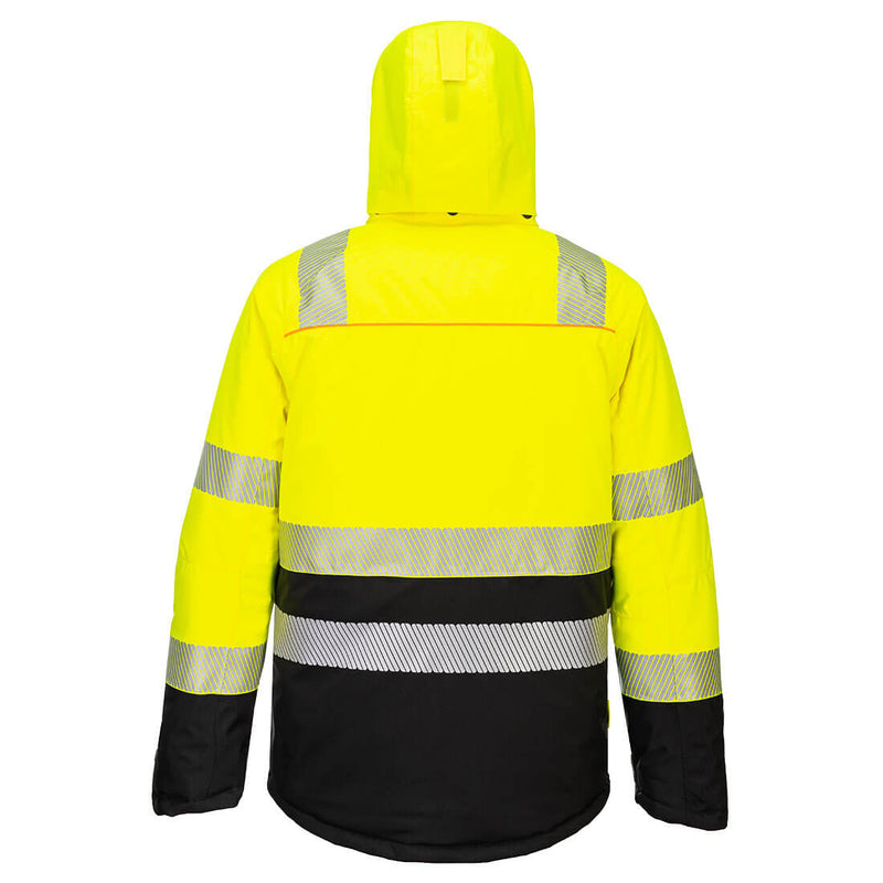 Chargez l'image dans la visionneuse de la galerie, DX430 - Parka DX4 HV Classe 2, Jaune/Noir, vue de dos # Couleur_Jaune/Noir
