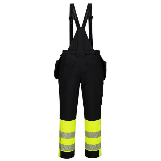 DX437 - Cotte à bretelles DX4 HV Classe 1, Jaune/Noir, vue de dos