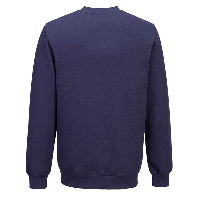 Chargez l'image dans la visionneuse de la galerie, EC300 - Sweat en coton bio recyclable, Marine, vue de dos # Couleur_Marine
