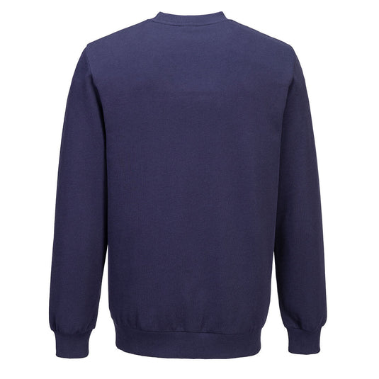 EC300 - Sweat en coton bio recyclable, Marine, vue de dos 