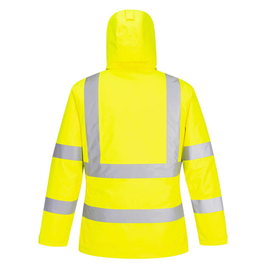 EC60 - Parka d'hiver Haute Visibilité, Jaune, vue de dos 