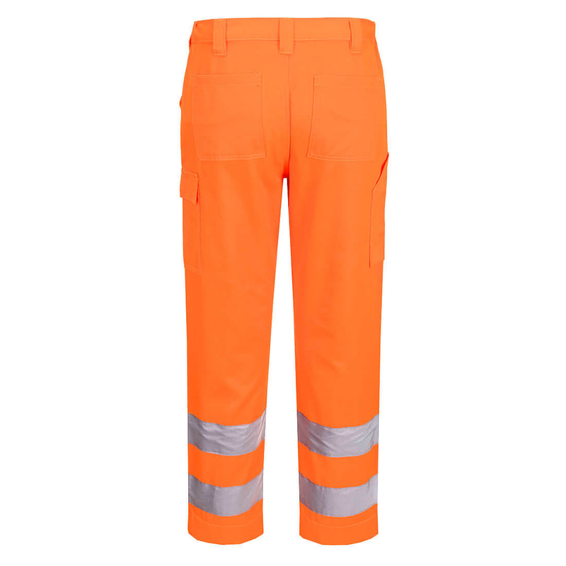 Chargez l'image dans la visionneuse de la galerie, ES046 - ES1 Essential Pantalon de Travail Haute Visibilité, Orange, vue de dos # Couleur_Orange
