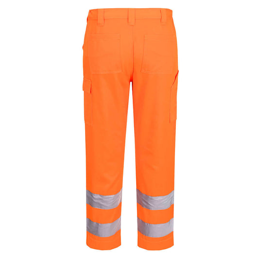 ES046 - ES1 Essential Pantalon de Travail Haute Visibilité, Orange, vue de dos 