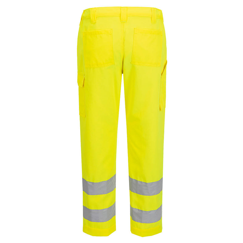 Chargez l'image dans la visionneuse de la galerie, ES046 - ES1 Essential Pantalon de Travail Haute Visibilité, Jaune Short, vue de dos # Couleur_Jaune Short
