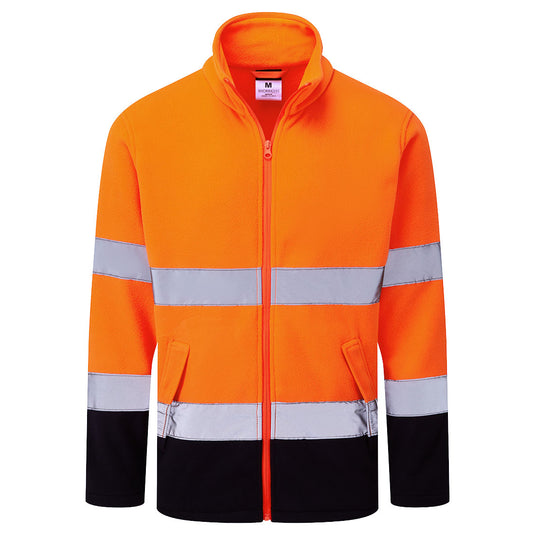 ES251 - ES1 Essential Polaire Contrastée Haute Visibilité, Orange/Marine 