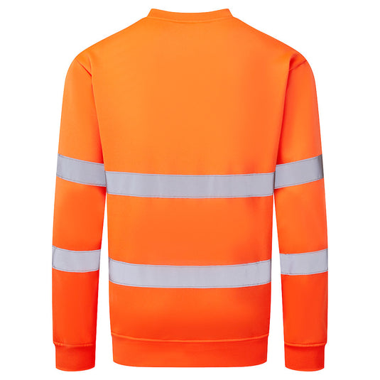 ES303 - ES1 Essential Sweatshirt Haute Visibilité, Orange, vue de dos 