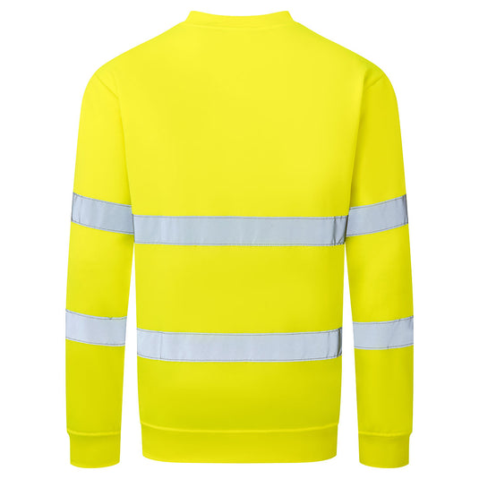 ES303 - ES1 Essential Sweatshirt Haute Visibilité, Jaune, vue de dos