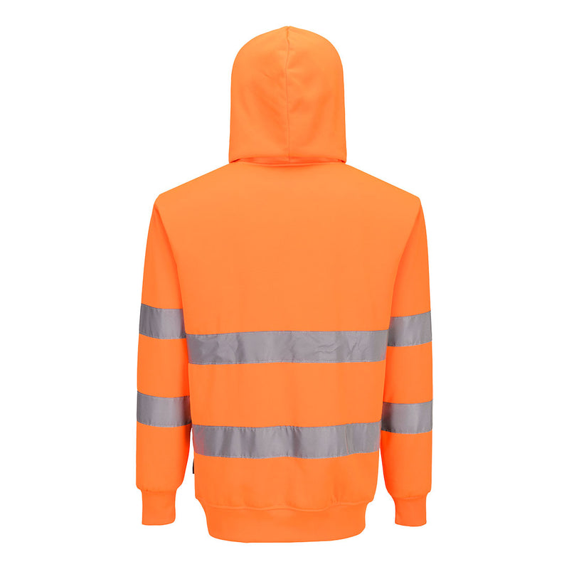 Chargez l'image dans la visionneuse de la galerie, ES304 - ES1 Essential Sweatshirt à Capuche Haute Visibilité, Orange, vue de dos # Couleur_Orange
