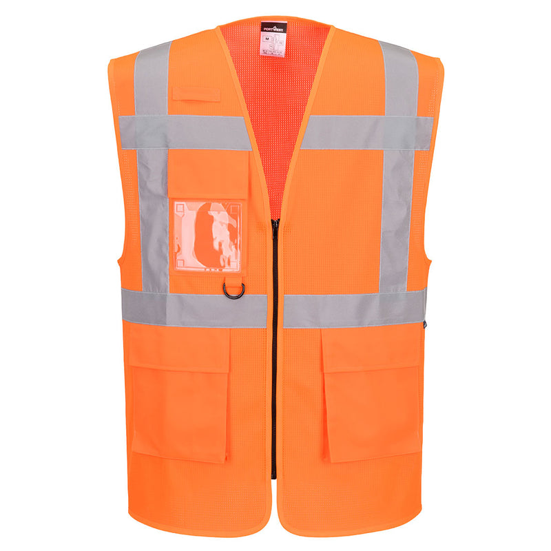 Chargez l'image dans la visionneuse de la galerie, ES376 - ES1 Essential Gilet Exécutif en Maille Haute Visibilité, Orange # Couleur_Orange
