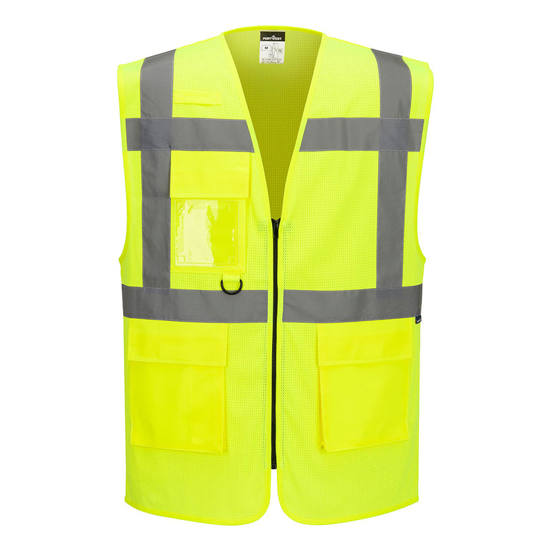 Chargez l'image dans la visionneuse de la galerie, ES376 - ES1 Essential Gilet Exécutif en Maille Haute Visibilité, Jaune # Couleur_Jaune

