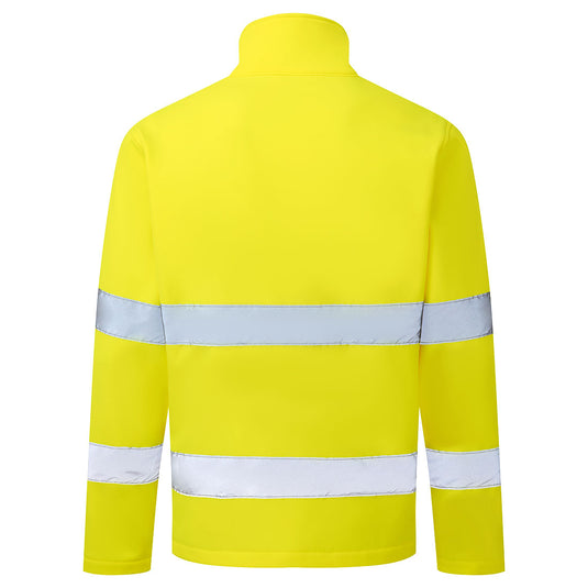 ES428 - ES1 Essential Veste Softshell Haute Visibilité (2L), Jaune, vue de dos