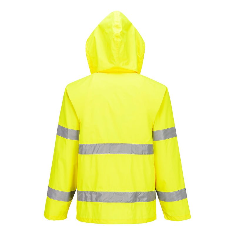 Chargez l'image dans la visionneuse de la galerie, ES440 - ES1 Essential Veste de Pluie Haute Visibilité, Jaune, vue de dos # Couleur_Jaune
