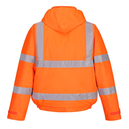 ES463 - ES1 Essential Veste Bomber Hivernale Haute Visibilité, Orange, vue de dos