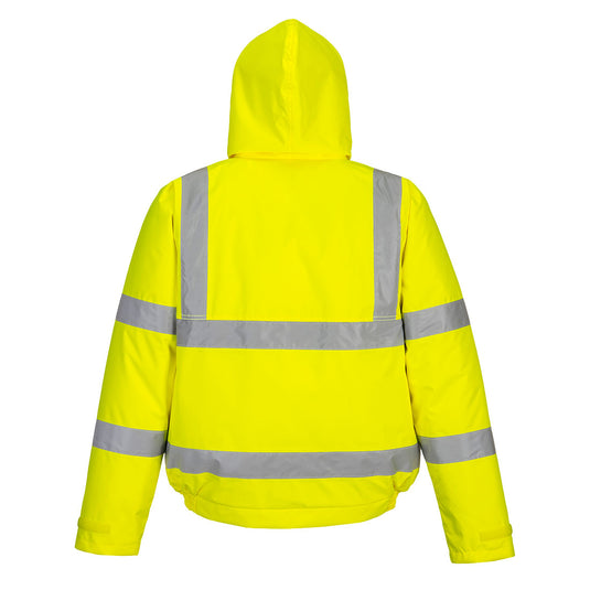 ES463 - ES1 Essential Veste Bomber Hivernale Haute Visibilité, Jaune, vue de dos 