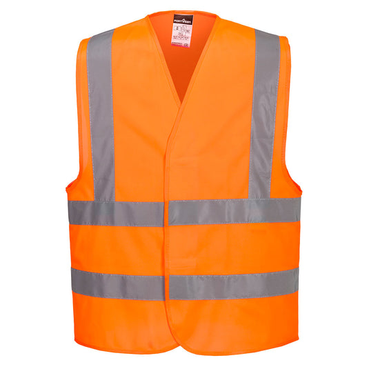 ES470 - ES1 Essential Gilet à Bandes et Bretelles Haute Visibilité, Orange