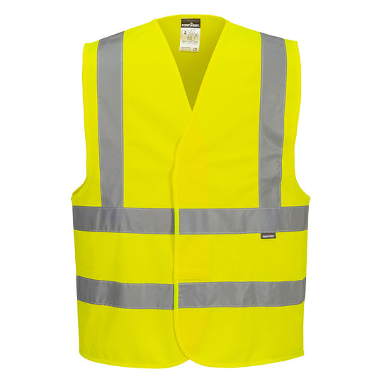 ES470 - ES1 Essential Gilet à Bandes et Bretelles Haute Visibilité, Jaune 