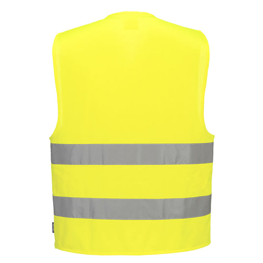 ES474 - ES1 Essential Gilet à Deux Bandes Haute Visibilité, Jaune, vue de dos 