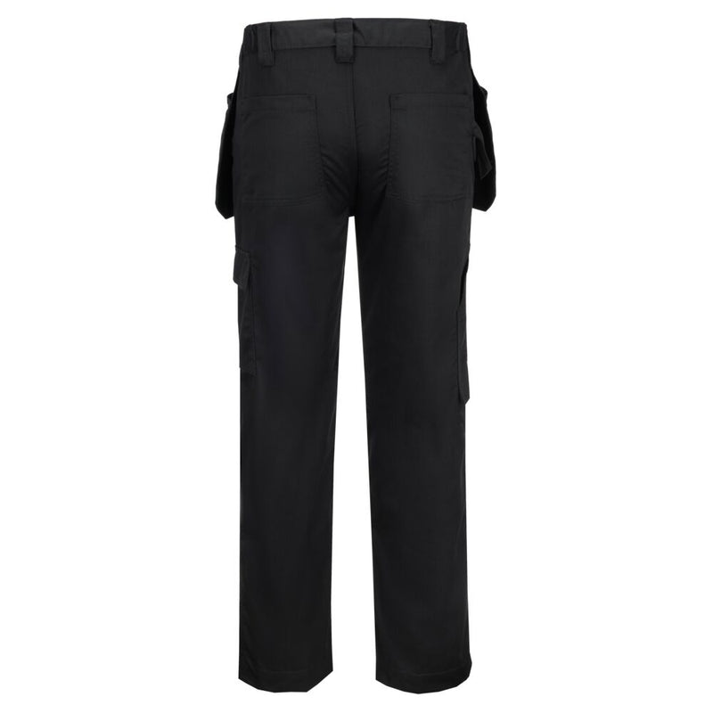 Chargez l'image dans la visionneuse de la galerie, ES720 - ES1 Essential Pantalon à Poches Holster, Noir Short, vue de dos # Couleur_Noir Short
