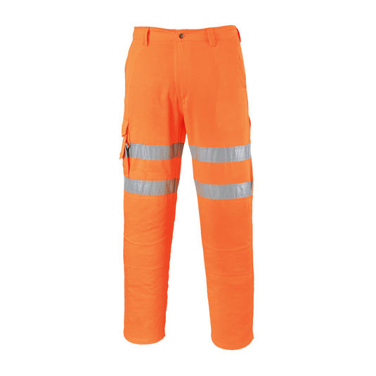 EST46 - ES1 Essential Pantalon Combat Haute Visibilité, Orange Short, vue de dos