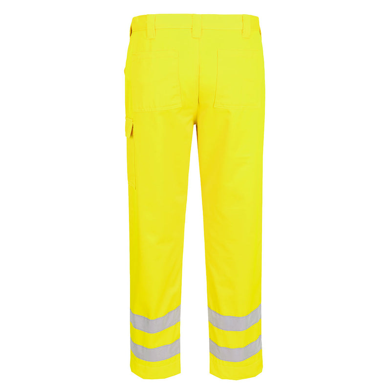 Chargez l'image dans la visionneuse de la galerie, EST46 - ES1 Essential Pantalon Combat Haute Visibilité, Jaune, vue de dos # Couleur_Jaune
