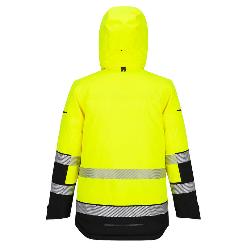Chargez l'image dans la visionneuse de la galerie, EV401 - Parka expedition HV EV4, Jaune/Noir, vue de dos # Couleur_Jaune/Noir
