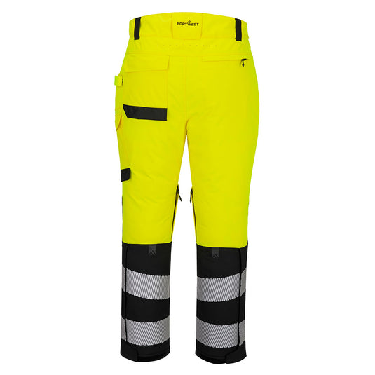 EV402 - Pantalon d'expédition HV EV4, Jaune/Noir, vue de dos