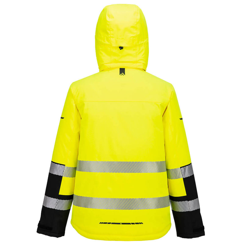 Chargez l'image dans la visionneuse de la galerie, EV467 - Parka sherpa EV4 HV, Jaune/Noir, vue de dos # Couleur_Jaune/Noir
