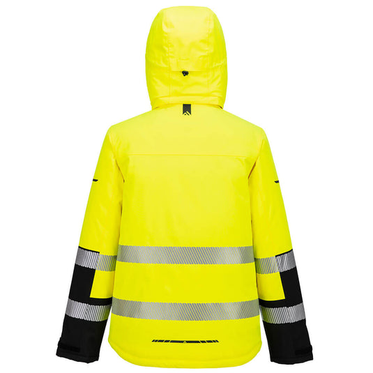 EV467 - Parka sherpa EV4 HV, Jaune/Noir, vue de dos