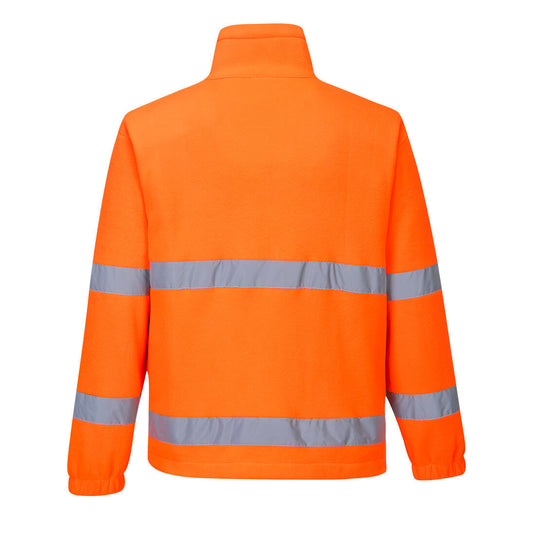 F303 - Polaire Coupe Vent HV, Orange, vue de dos