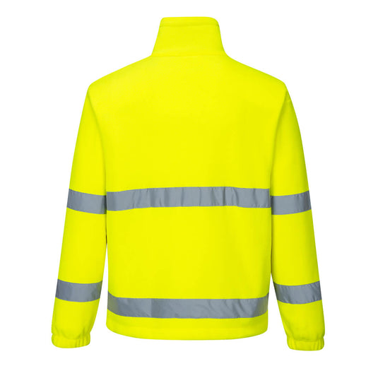 F303 - Polaire Coupe Vent HV, Jaune, vue de dos