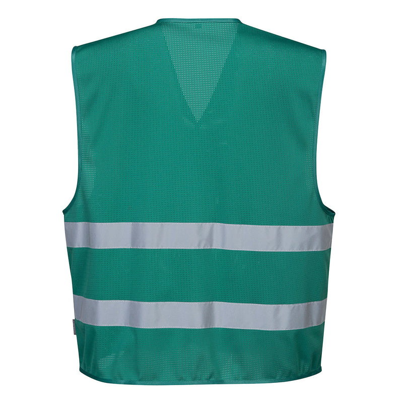 Chargez l'image dans la visionneuse de la galerie, F374 - Gilet Iona MeshAir, Vert bouteille, vue de dos # Couleur_Vert bouteille
