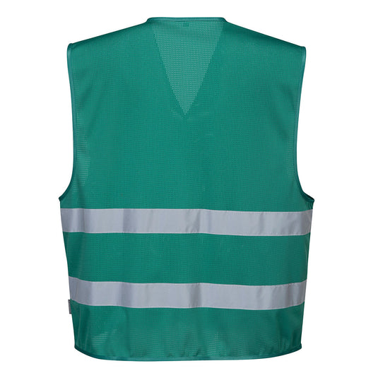 F374 - Gilet Iona MeshAir, Vert bouteille, vue de dos 