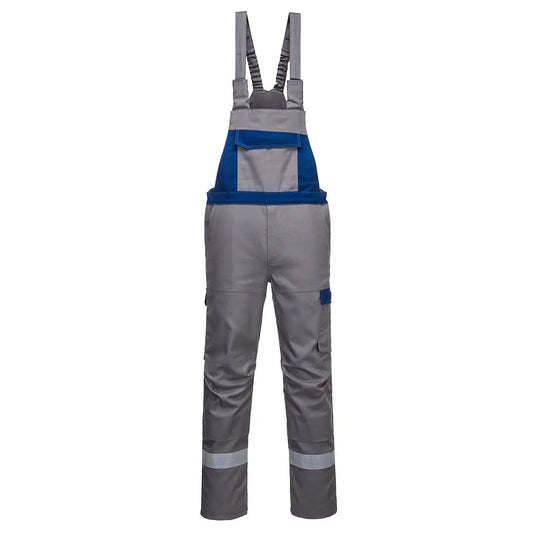 Cotte à bretelles FR07 avec bandes réfléchissantes - EPI protection flamme et chaleur