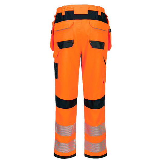 FR415 - Pantalon de travail holster PW3 Modaflame HVO, Orange/Noir, vue de dos 