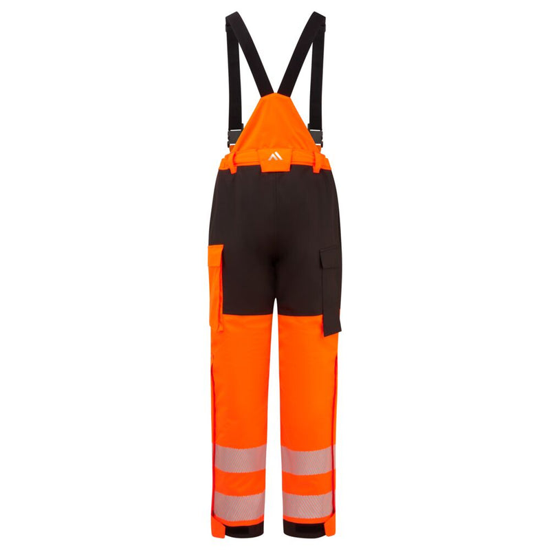 Chargez l'image dans la visionneuse de la galerie, FR426 - Pantalon d'hiver + pluie PW3 Modaflame HV, Orange/Noir, vue de dos # Couleur_Orange/Noir
