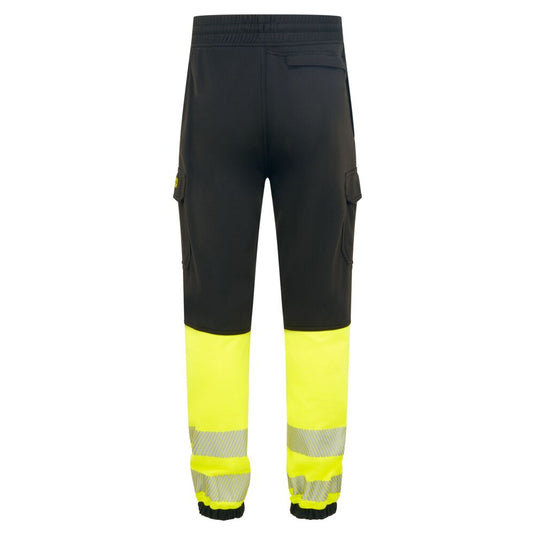 FR433 - Jogging PW3 Modaflame HVO Classe 1 FR, Noir/jaune, vue de dos 