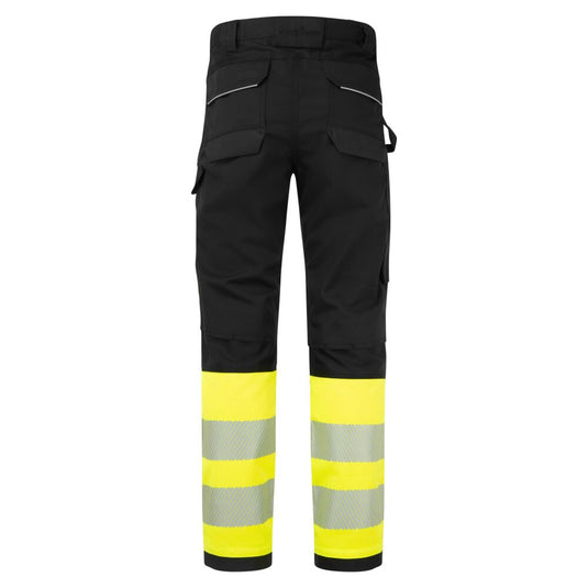 FR450 - Pantalon PW3 Modaflame HV Classe 1, Jaune/Noir, vue de dos 