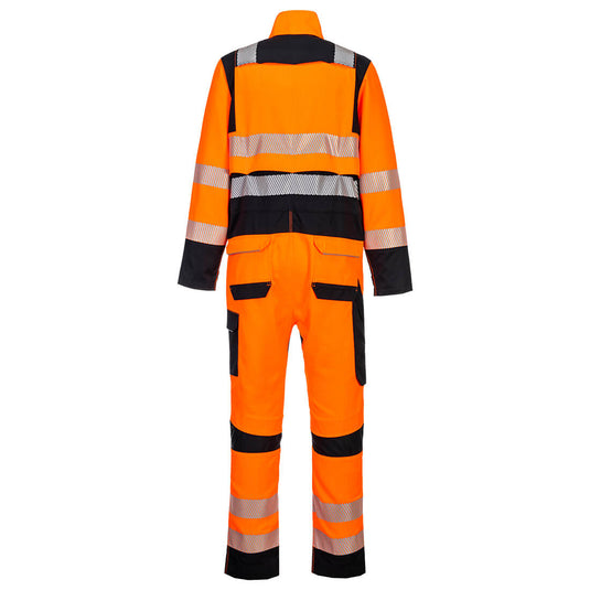 FR509 - Combinaison Modaflame PW3 HV, Orange/Noir, vue de dos 
