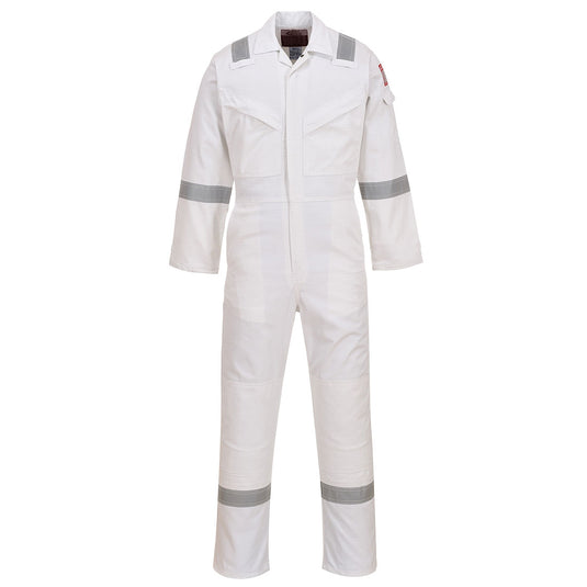 FR50 - Combinaison Flamme Résistant et Antistatique 350g, Blanc 