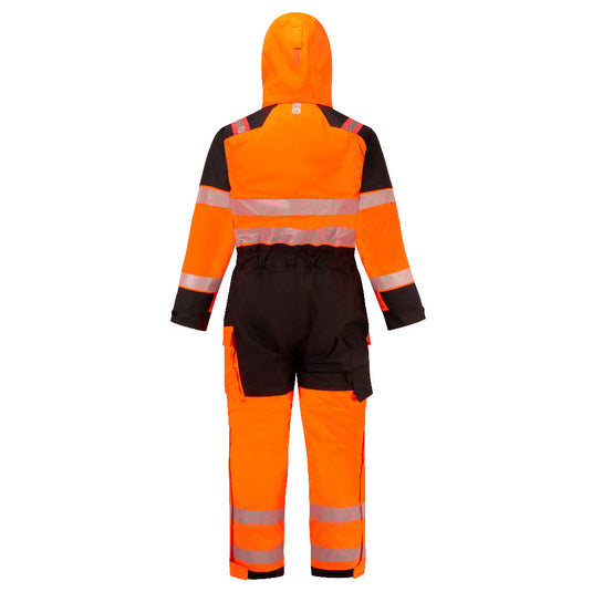 FR516 - Combinaison d'hiver HV Modaflame PW3, Orange/Noir, vue de dos