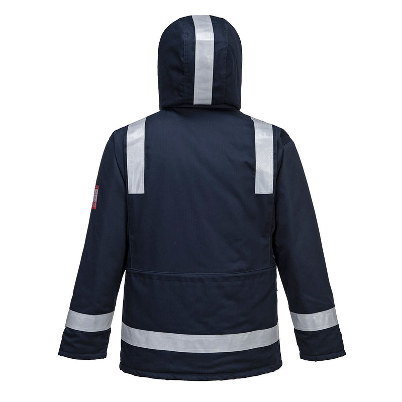 Chargez l'image dans la visionneuse de la galerie, FR59 - Parka Hiver FR Anti-Statique, Marine, vue de dos # Couleur_Marine
