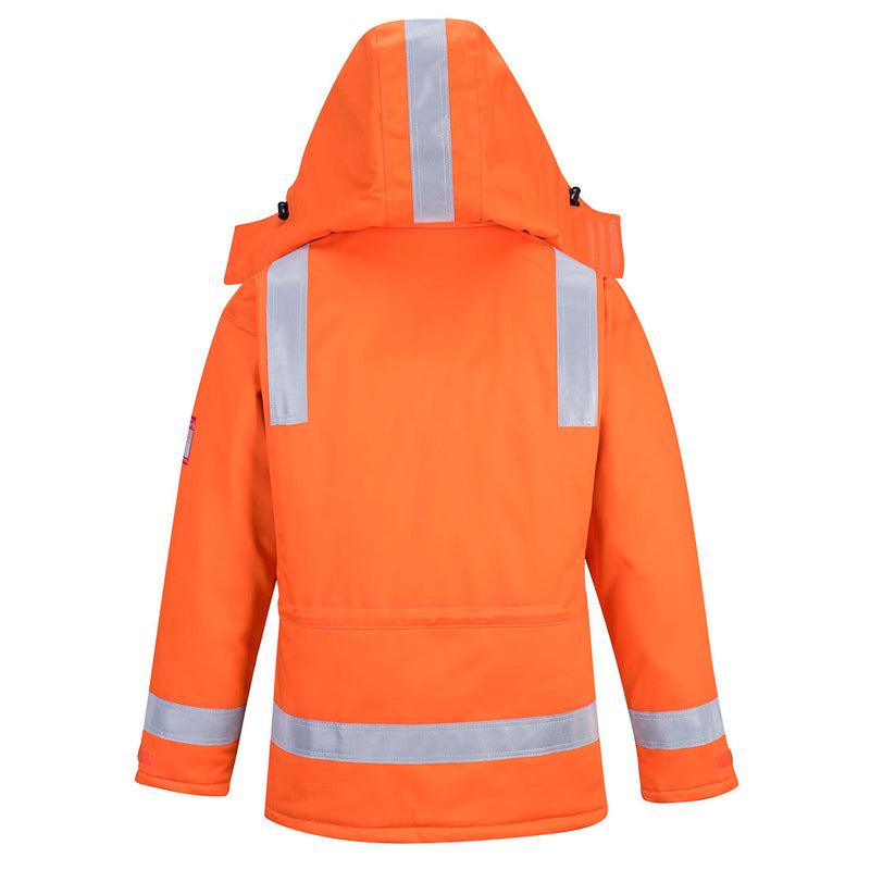 Chargez l'image dans la visionneuse de la galerie, FR59 - Parka Hiver FR Anti-Statique, Orange, vue de dos # Couleur_Orange
