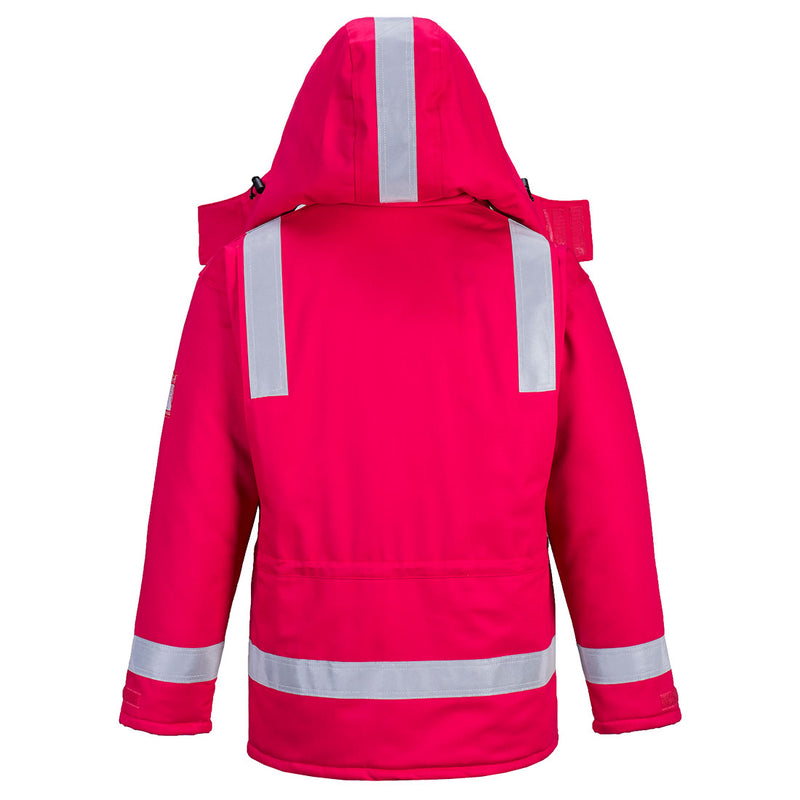Chargez l'image dans la visionneuse de la galerie, FR59 - Parka Hiver FR Anti-Statique, Rouge, vue de dos # Couleur_Rouge
