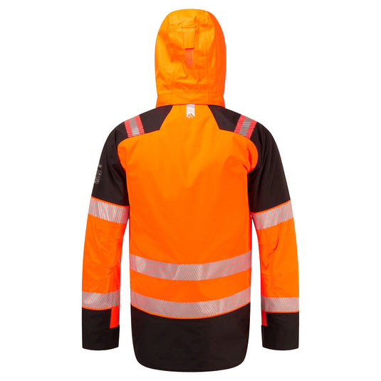 FR606 - Parka Modaflame FR PW3 HV, Orange/Noir, vue de dos