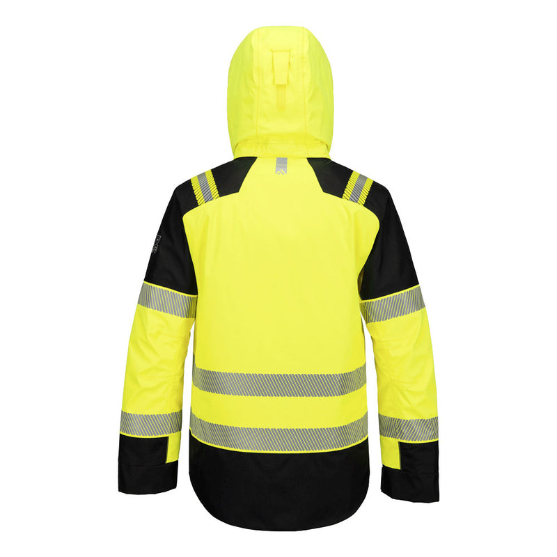 Chargez l'image dans la visionneuse de la galerie, FR606 - Parka Modaflame FR PW3 HV, Jaune/Noir, vue de dos # Couleur_Jaune/Noir

